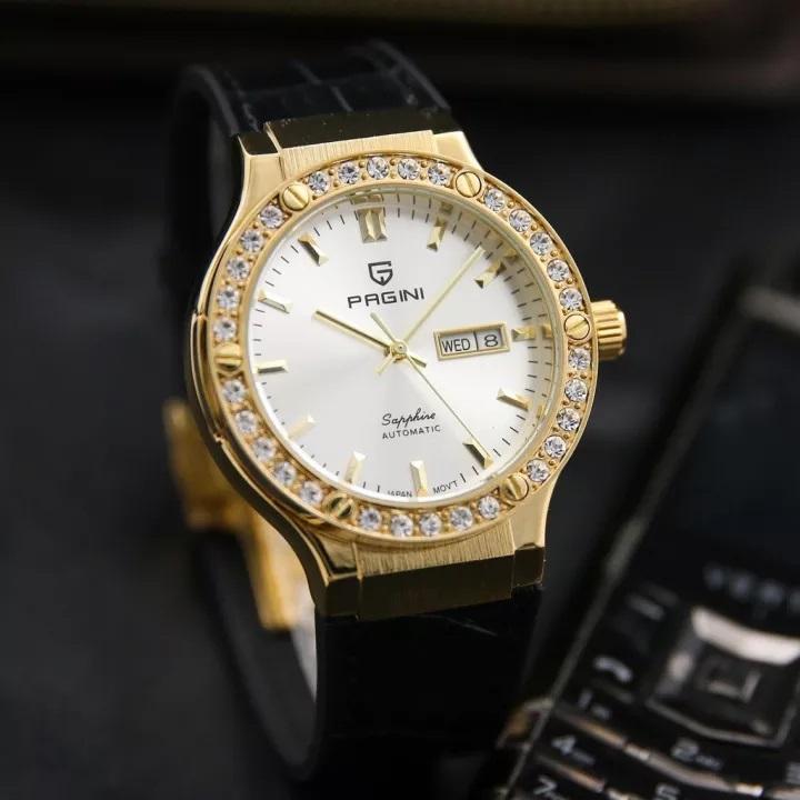 Đồng hồ cơ nam dây da chính hãng Pagini PA1852