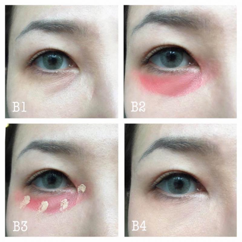 Dùng son che bọng mắt