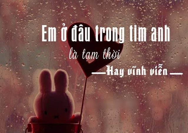 Em chẳng là gì trong trái tim anh
