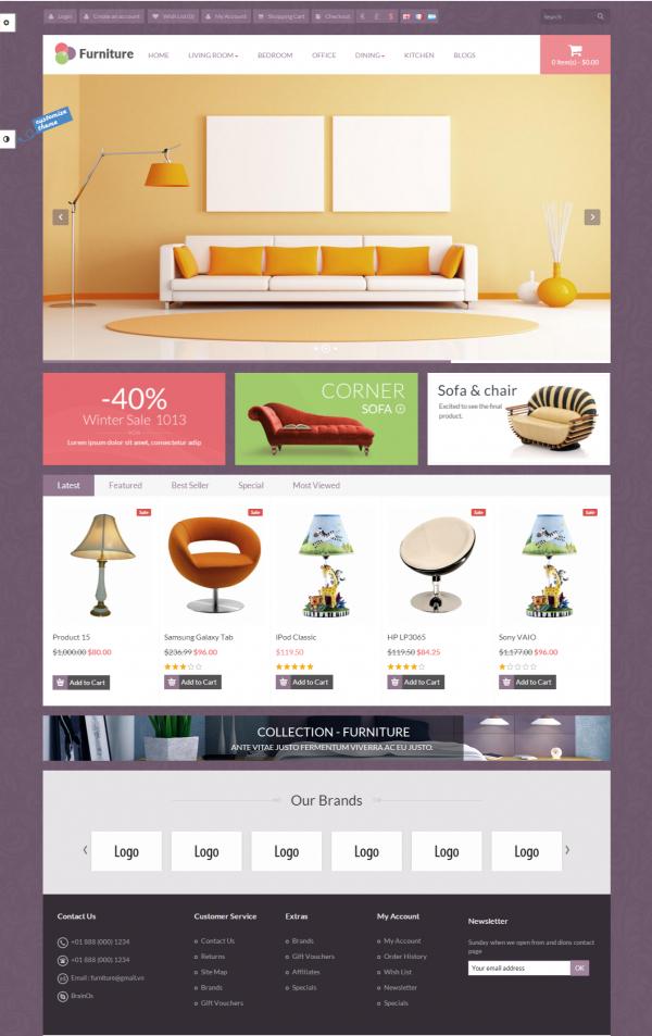 Mẫu website bán hàng nội thất chuyên nghiệp