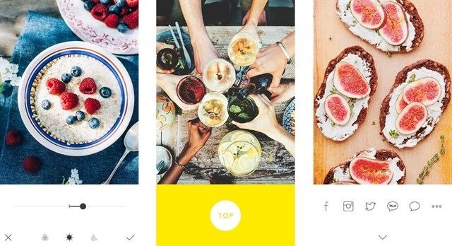 Món ăn trở nên hấp dẫn hơn khi qua Foodie chỉnh sửa.