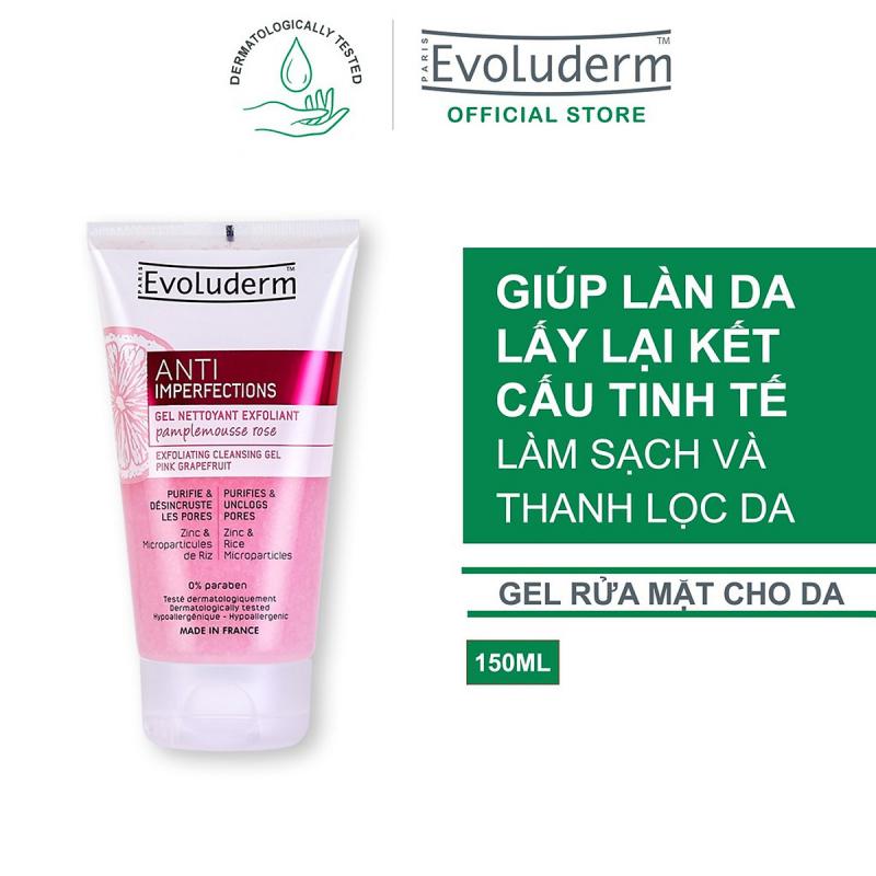 Gel rửa mặt tẩy tế bào chết Evoluderm