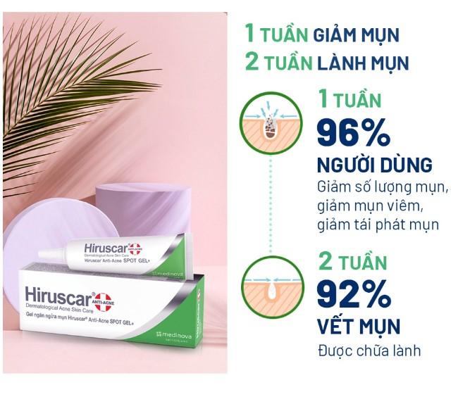 Gel xử lý mụn Hiruscar Anti-Acne Spot Gel+