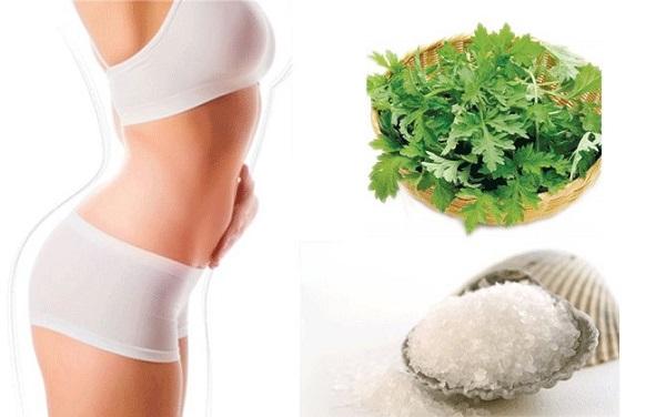 Phương pháp giảm cân cấp tốc với muối và ngải cứu.