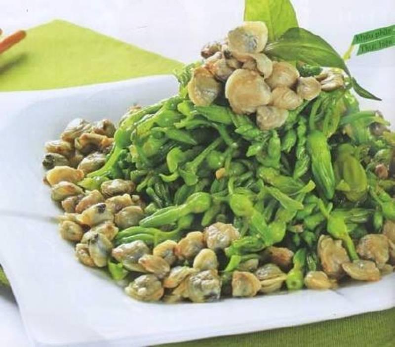 Hến xào hoa thiên lý - thanh nhiệt cơ thể trong ngày hè