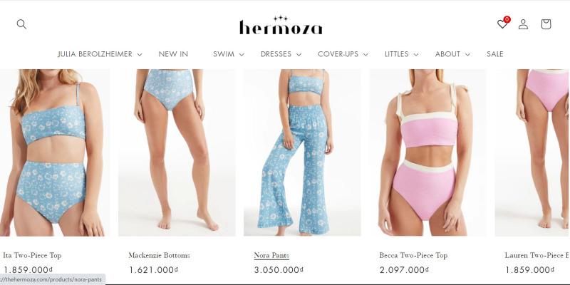 Hermoza cung cấp một bộ sưu tập đa dạng các loại áo tắm cơ cho phụ nữ