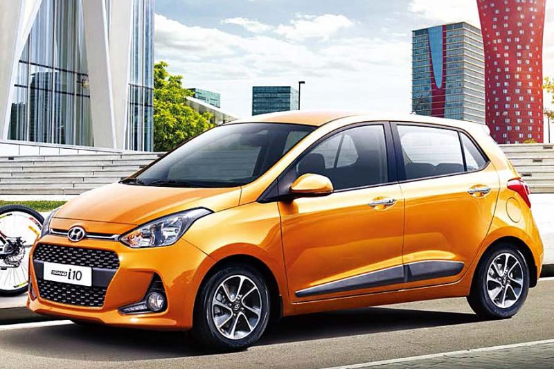 Hyundai i10 màu cam hiện đại