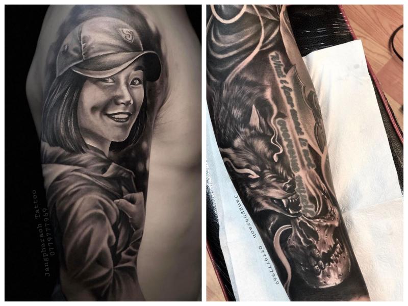 Jang Colour tattoo.
