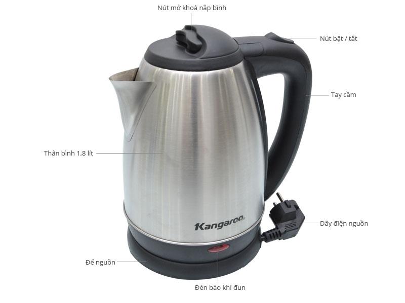 Ấm siêu tốc Kangaroo KG-338 1.8 lít