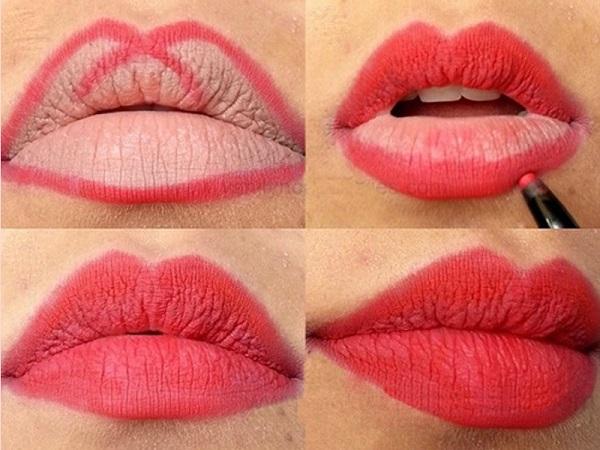 Kẻ viền môi quá đậm