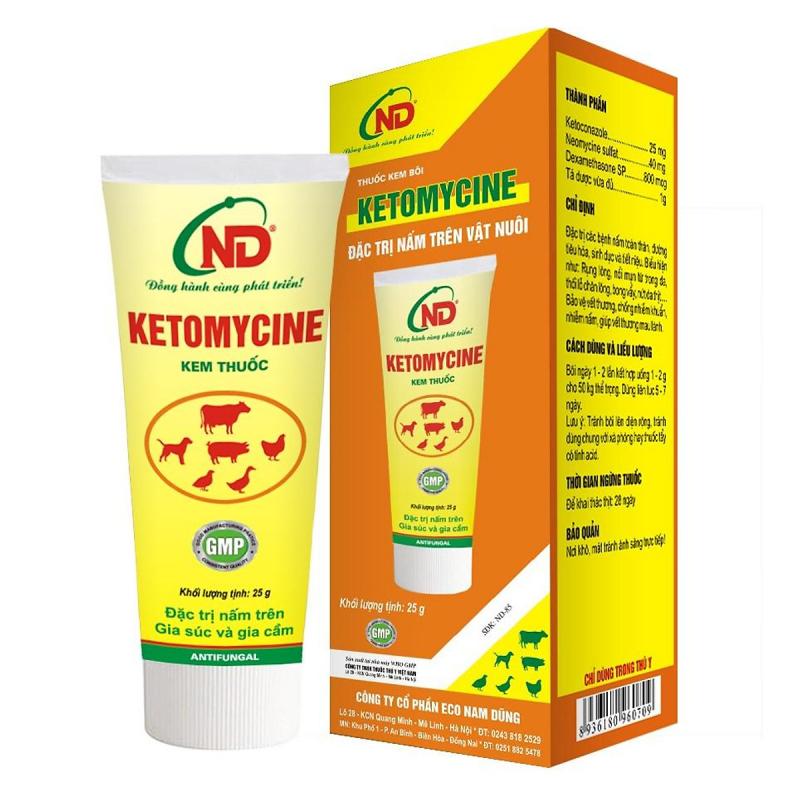 Kem bôi nấm trên chó mèo Ketomycine