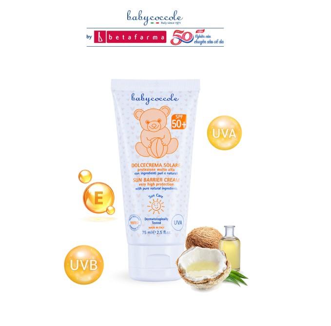 Kem chống nắng cho bé Babycoccole 0M+ SPF 50+