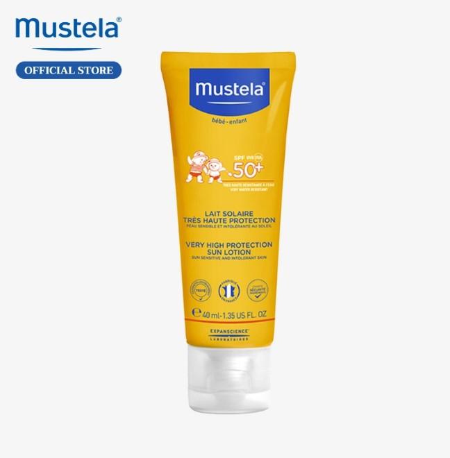 Kem chống nắng cho trẻ sơ sinh và em bé Mustela Very High Protection Sun Lotion