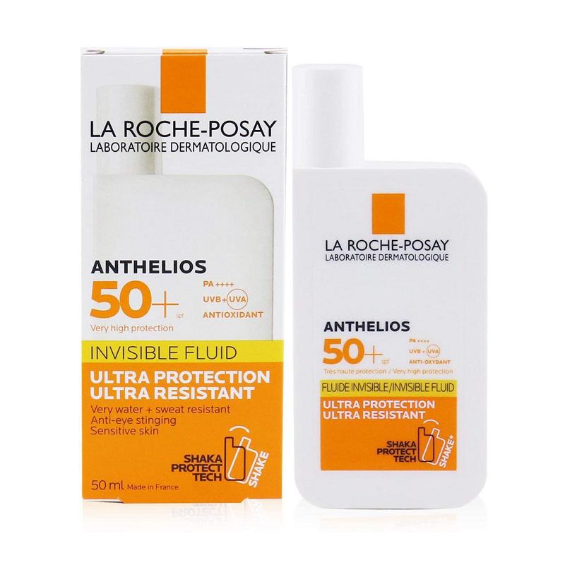 Kem chống nắng không màu không nhờn rít cho da nhạy cảm La Roche-Posay Anthelios XL Fluid SPF50+ UVA & UVB (50ml)