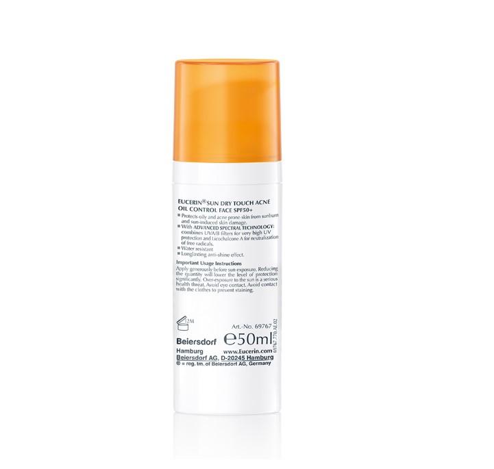 Kem chống nắng cho da nhờn mụn Eucerin Sun Gel-Cream Dry Touch Oil Control SPF50+