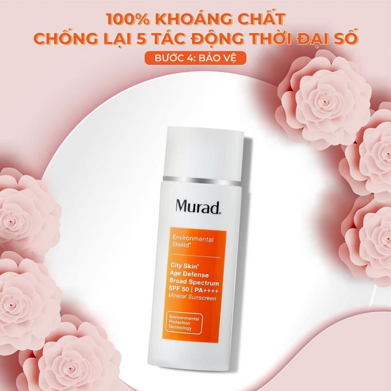 Kem chống nắng khoáng chất 5 tác động Murad City Skin Age Defense Broad Spectrum SPF 50 PA++++