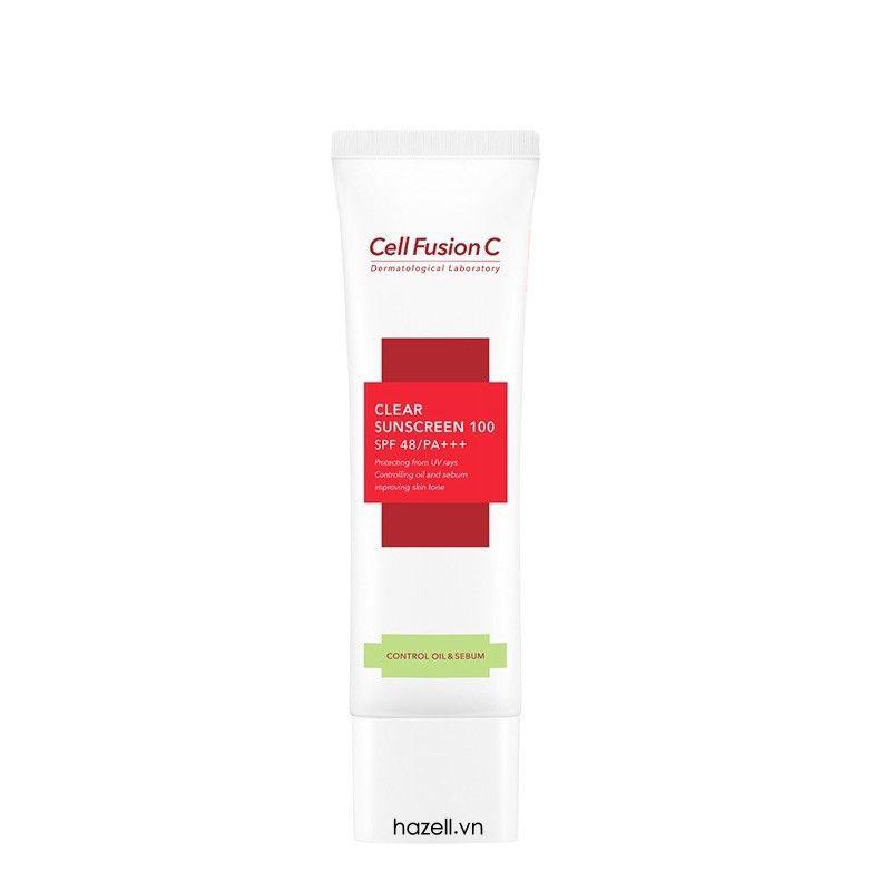 Kem chống nắng kiểm soát dầu & nhờn Cell Fusion C Clear Sunscreen 100 SPF50+ PA +++