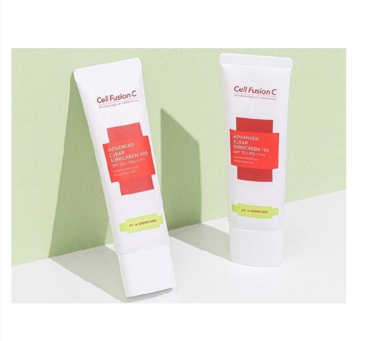 Kem chống nắng kiểm soát dầu & nhờn Cell Fusion C Clear Sunscreen 100 SPF50+ PA +++