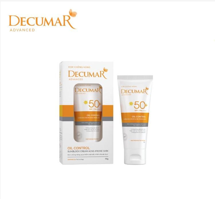 Kem chống nắng kiểm soát nhờn Decumar Advanced Sunblock SPF50+