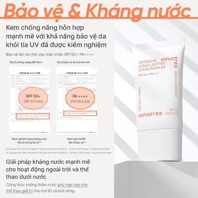 Kem chống nắng lâu trôi innisfree Intensive Long Lasting Sunscreen SPF50+ PA++++