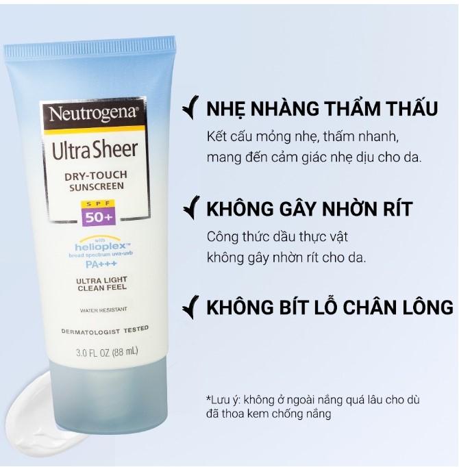 Kem chống nắng Neutrogena U.S Dry Touch SPF 50