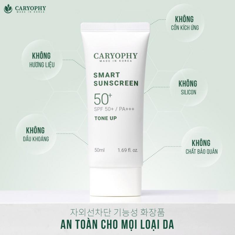 Kem chống nắng ngừa mụn, giảm thâm, bảo vệ da khỏi tia UV Caryophy Smart Sunscreen Tone Up