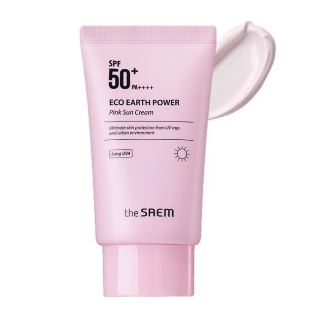 Kem chống nắng The Saem Eco Earth Power Pink Sun Cream SPF50+ PA++++
