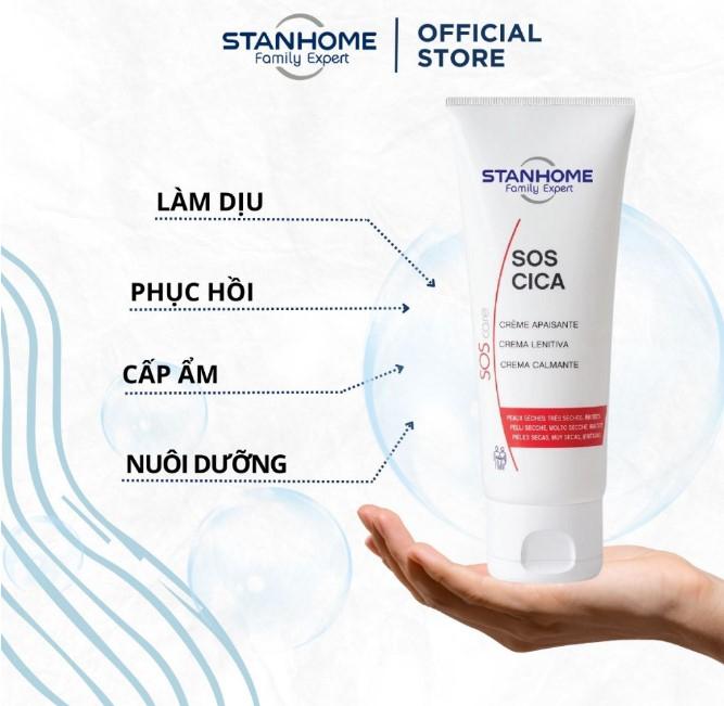 Kem dưỡng ẩm phục hồi viêm da cơ địa khẩn cấp Stanhome Sos Cica