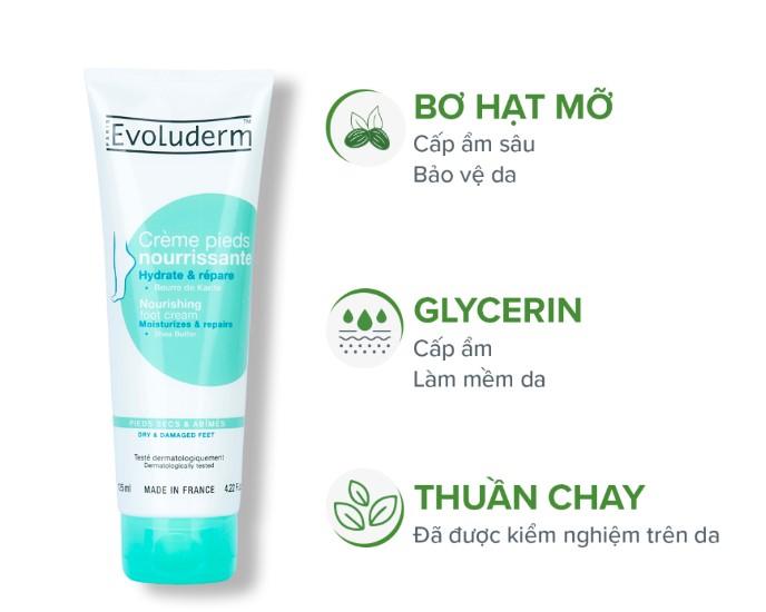 Kem dưỡng da chân Evoluderm chiết xuất bơ hạt mỡ
