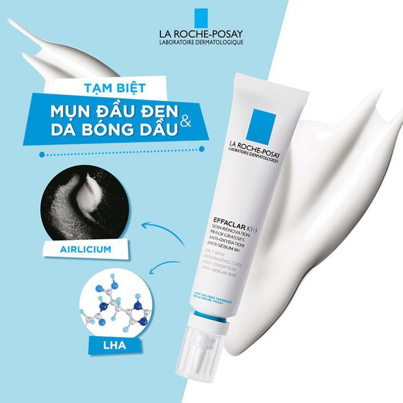Kem dưỡng giúp giảm mụn đầu đen và giảm bóng nhờn La Roche Posay Effaclar K+