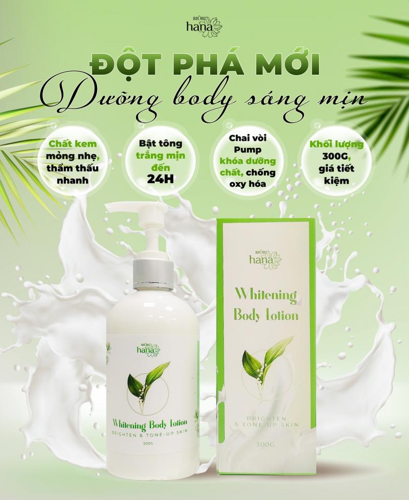 Kem dưỡng trắng da Body RIORI Whitening Body Lotion