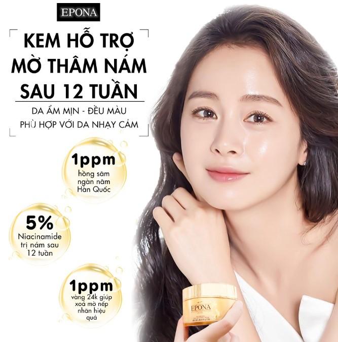 Kem dưỡng trắng da, ngăn ngừa thâm nám Epona Original Red Ginseng Gold Whitening Cream