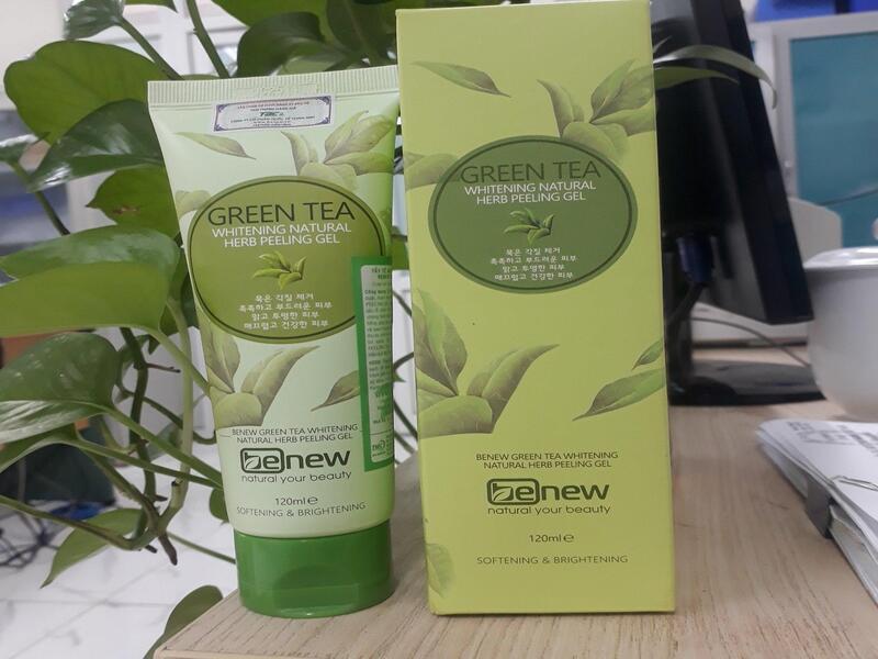 Kem tẩy da chết trà xanh Benew green tea peeling gel
