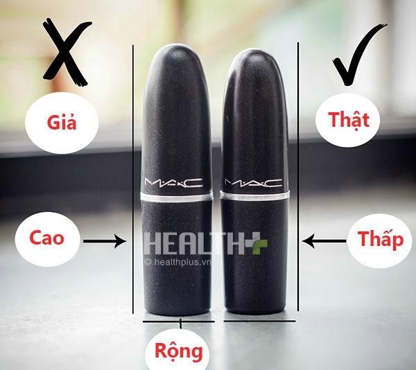 Son giả có kích thước lớn hơn son thật