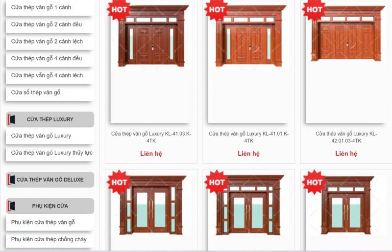 Cửa thép vân gỗ Koffmann