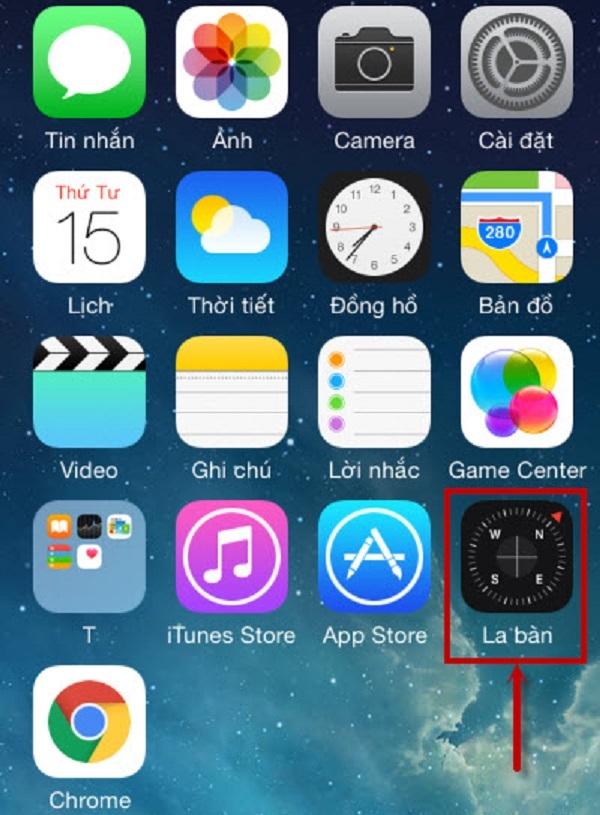 La bàn điện tử trên smartphone