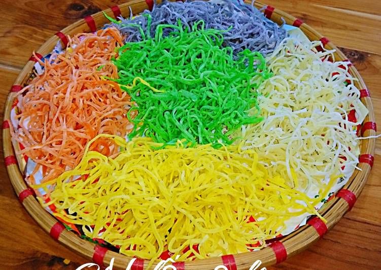 Mứt đu đủ xanh ngũ sắc