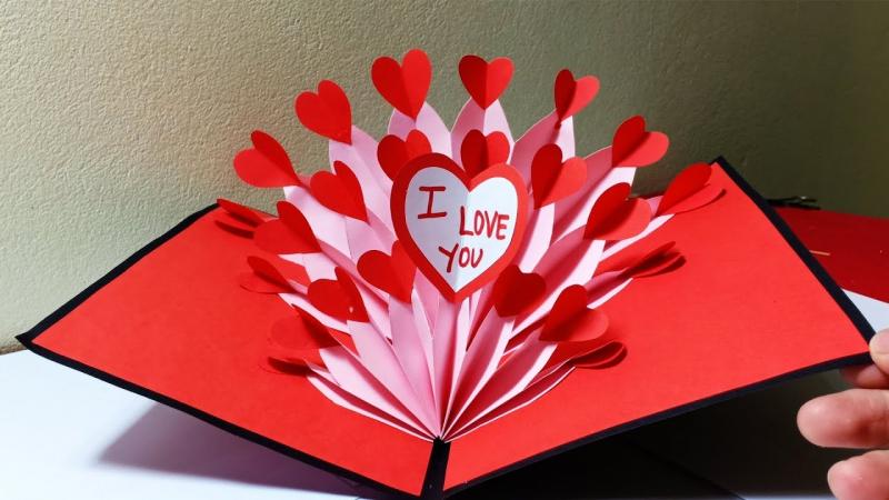Làm thiệp 20/10 hình trái tim đơn giản mà dễ thương