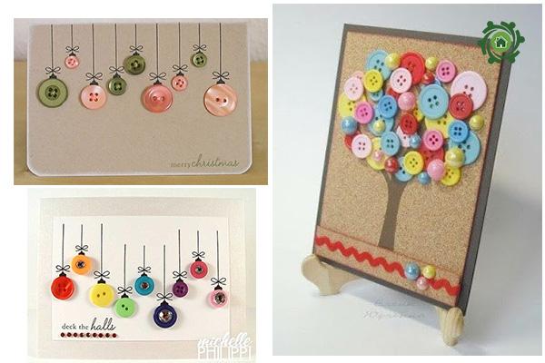 Làm tranh handmade bằng cúc áo