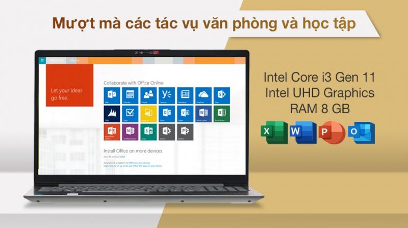 Laptop Lenovo Ideapad 3 15ITL6 i3 1115G4/8GB/512GB/Win11 (82H801NEVN)