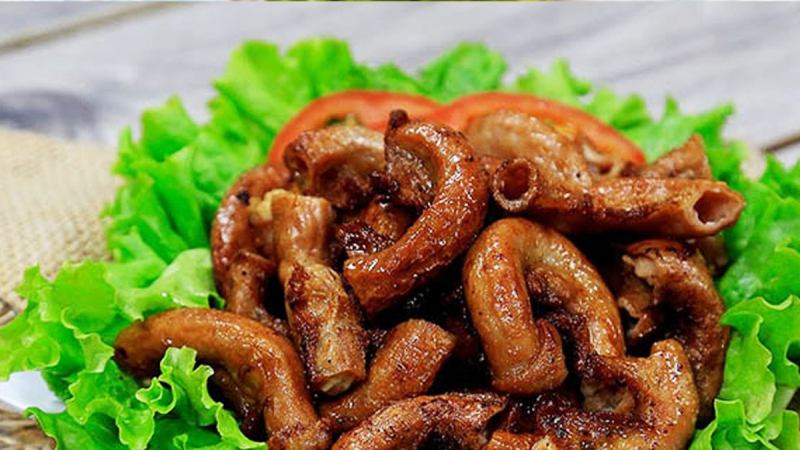 Lòng lợn nướng