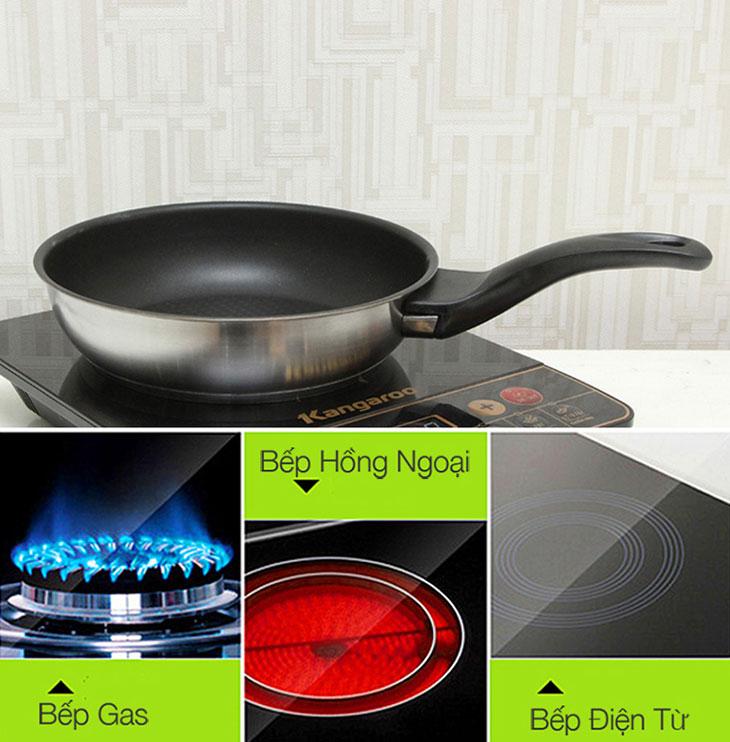 Lựa chọn chảo phù hợp với loại bếp sử dụng