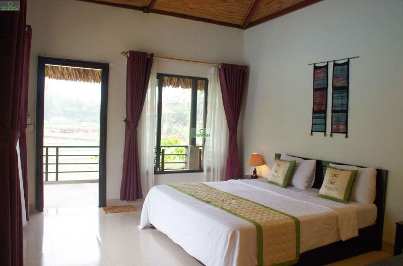 Phòng nghỉ thoáng mát, sạch sẽ tại resort