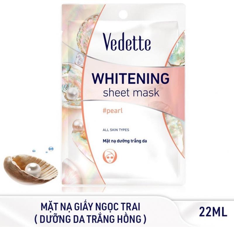 Mặt nạ giấy trắng da Vedette ngọc trai