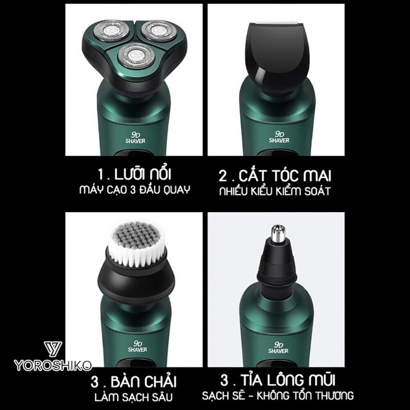 Máy cạo râu cao câp 4in1 chống nước chuẩn IPX7 Yoroshiko