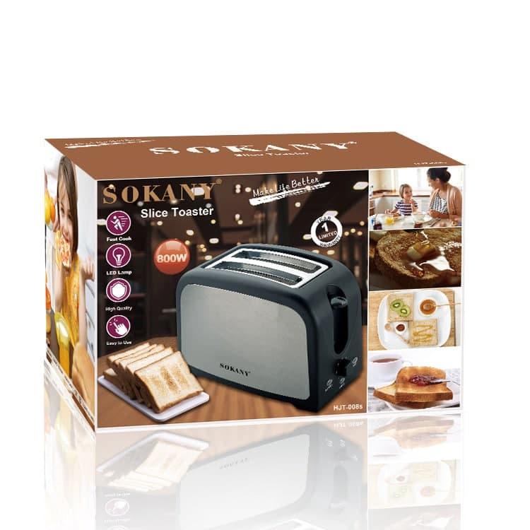 Máy nướng bánh mì tự nảy bánh công suất 800W Sokany 2 HJT-008s