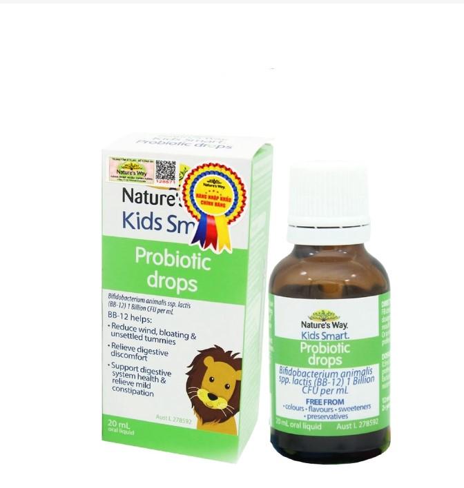 Men vi sinh dạng nước Nature's Way Kids Smart Probiotic Drops bổ sung lợi khuẩn