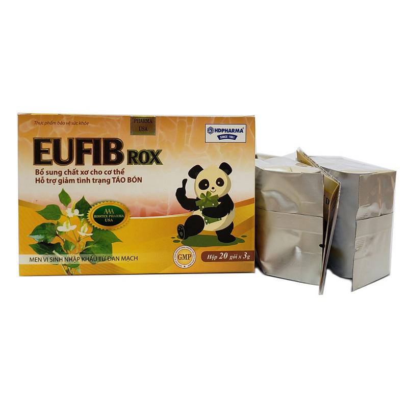 Men vi sinh Eufib Rox bổ sung 2 tỷ lợi khuẩn và chất xơ tự nhiên, giảm táo bón cho bé, giúp bé ăn ngon