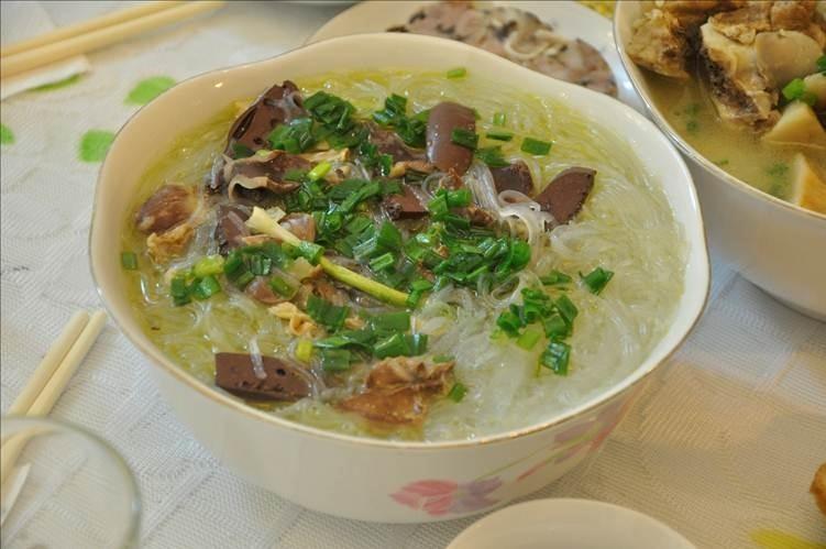 Miến nấu lòng gà