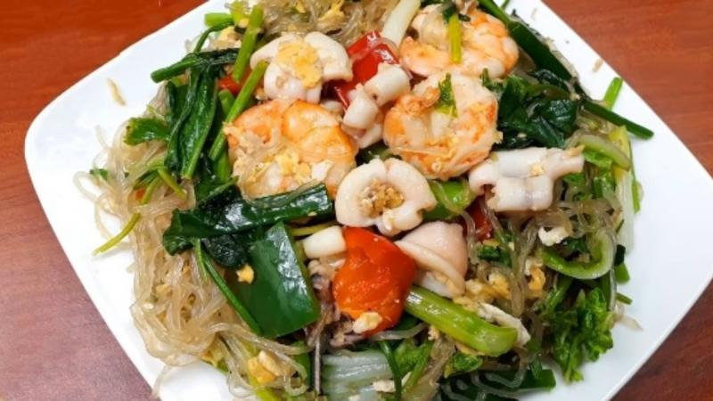 Miến xào hải sản